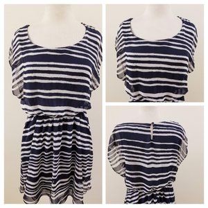 💖3 for $10  - LUSH Navy & White Stripe Dress - XL